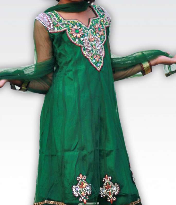 bottle green pakistani suits